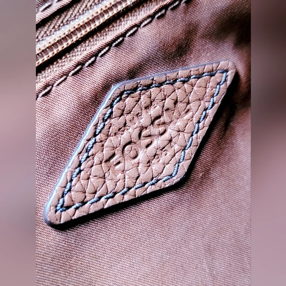 Fossil Gemma Cow Hide Brown Pebbled Leather Crossbody Bag 10